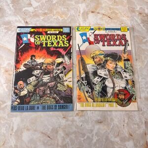 Eclipse Comics Swords of Texas Comic Book Set 1-2 Multicolor 1987 Scout Series